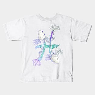 Pisces Skeleton - Full Colour Kids T-Shirt